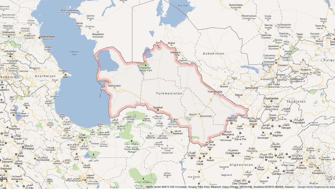 karte von turkmenistan